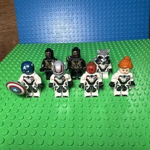 LEGO Minifigure Lot Marvel Avengers End Game Captain  America War Machine Rocket